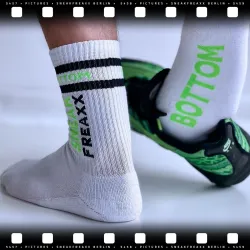 SneakFreaxx Chaussettes Socken Neon Bottom Vert